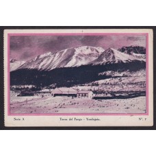 YENDEGAIA TIERRA DEL FUEGO ANTIGUA TARJETA POSTAL